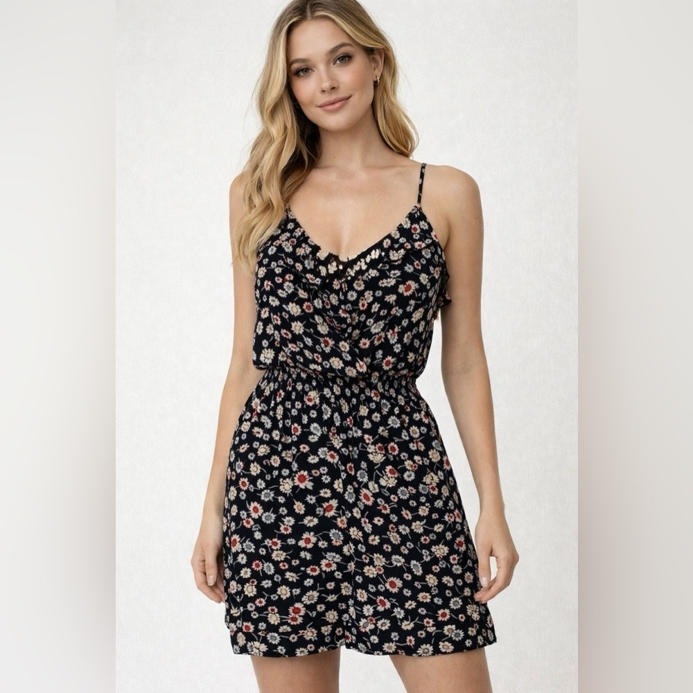 Excellent condition floral racerback mini elastic waist Parker dress size XS